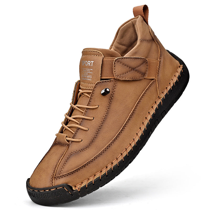 【38-48】Casual obuwie męskie na co dzień, robocze, outdoorowe, szyte buty-3865760