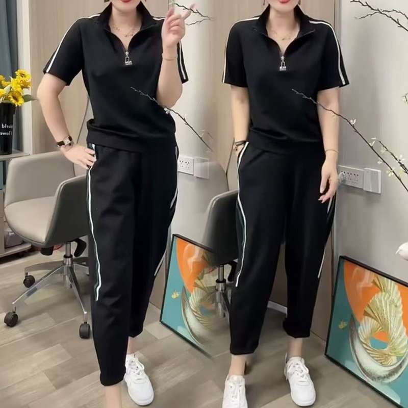 🚶‍♀️🔥【Set bluză + pantaloni】👚【M-4XL】Costum sport nou pentru femei 2025, mărimi mari, croială lejeră și casual