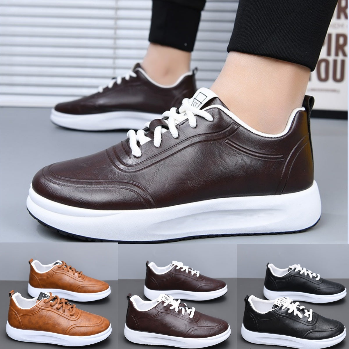 👨👞【39-44】Adidași din piele pentru bărbați