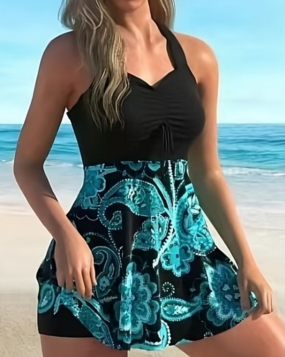 🏖️👙🌴【S-6XL】Costum de baie elegant, mărime mare, cu imprimeu