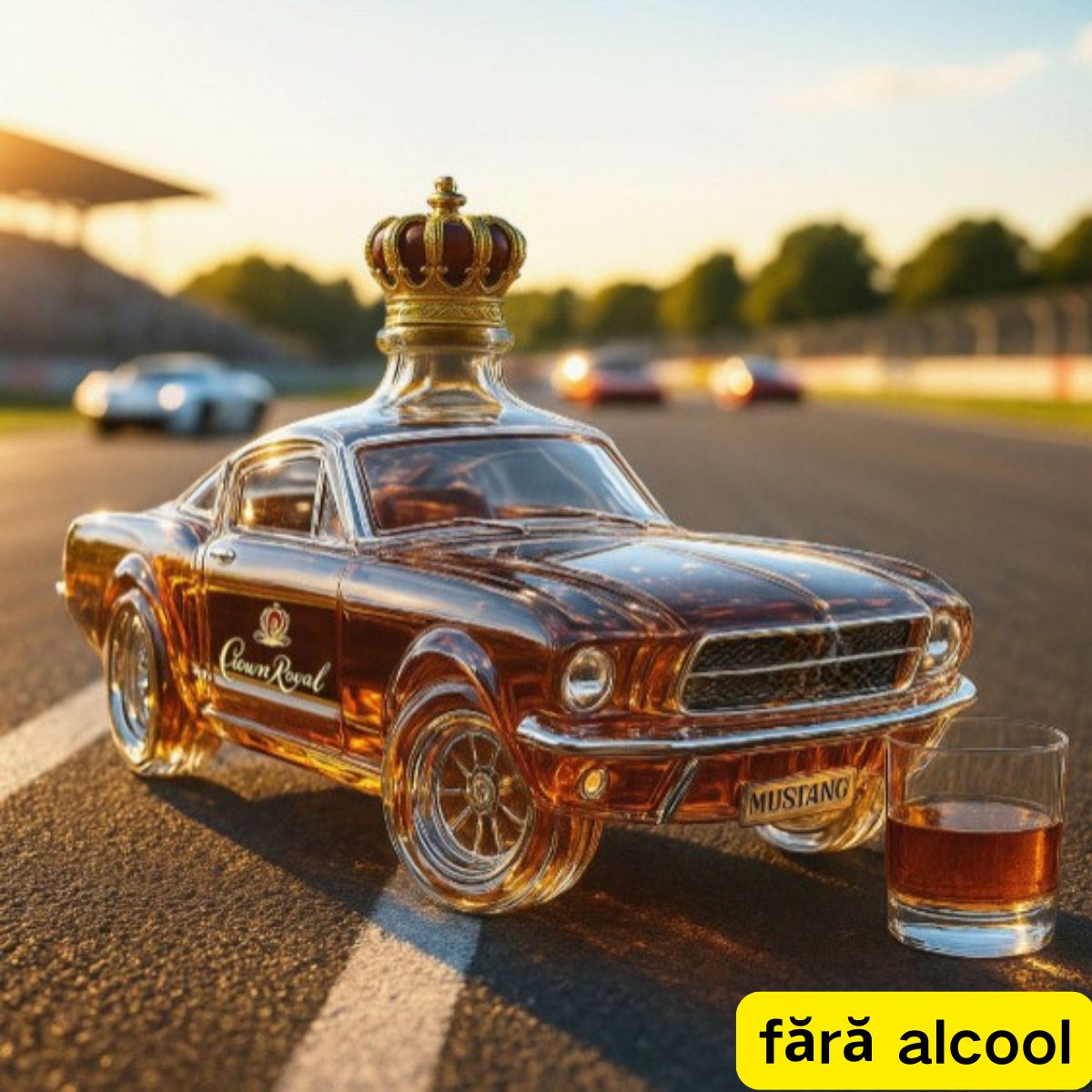 Sticlă decorativă whisky în formă de mașină, fără alcool
