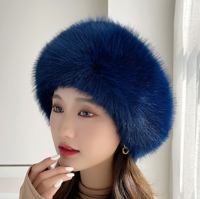 🔥  【Gorąca wyprzedaż】Zimowy nowy beret ze sztucznego futra lisa na rok 2025