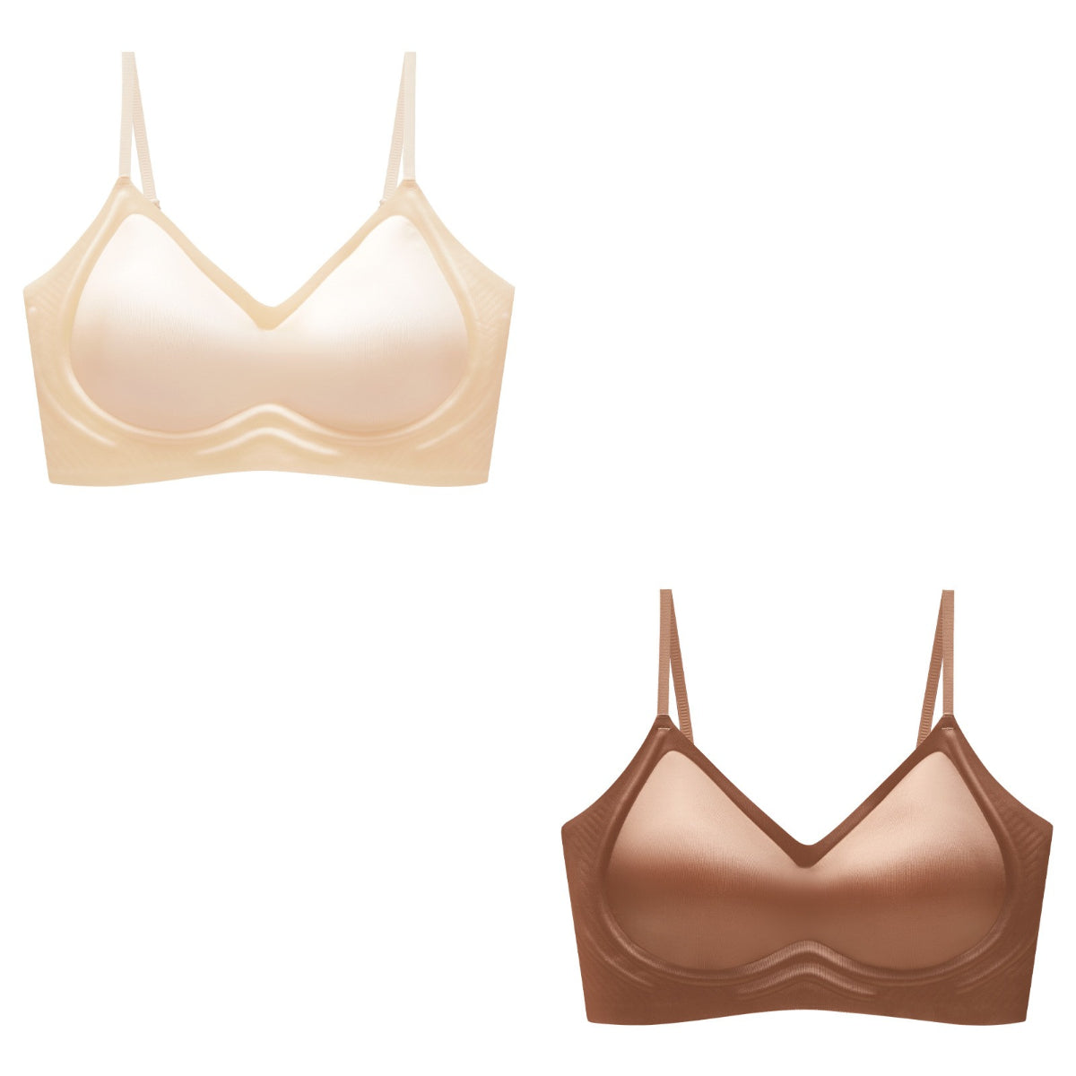 🥰🔥【Dvodelni】【40-100 kg】Brezšivni svileni modrček z mehko oporo in udobjem