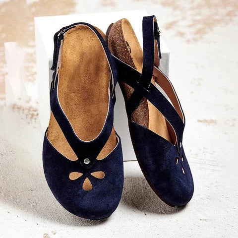 【Ograniczona oferta】 【35-44】2026 wysokiej jakości skórzane sandały casualowe ✅ Okrągły nosek ✅ Płaska podeszwa