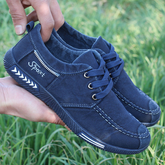 【38-46】Pantofi de pânză pentru bărbați noi, talpă moale, lejer, respirabil, cu slip-on