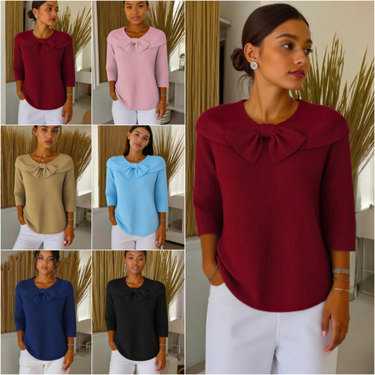 🔥🌈【Najprodavaniji artikl】【S-5XL】Nova elegantna ženska majica dugih rukava, tanka pletena baza