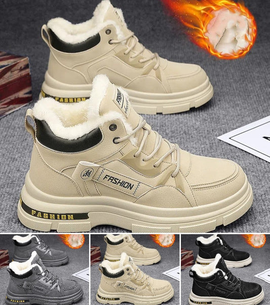 👞【39－44】2025 nuevas botas Martin cálidas de terciopelo grueso de invierno para hombres