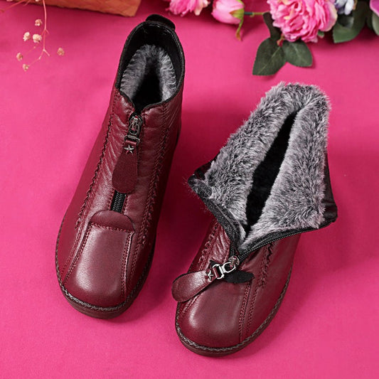 【35-41】Kézzel készített olasz női csúszásmentes valódi bőr bokacsizma