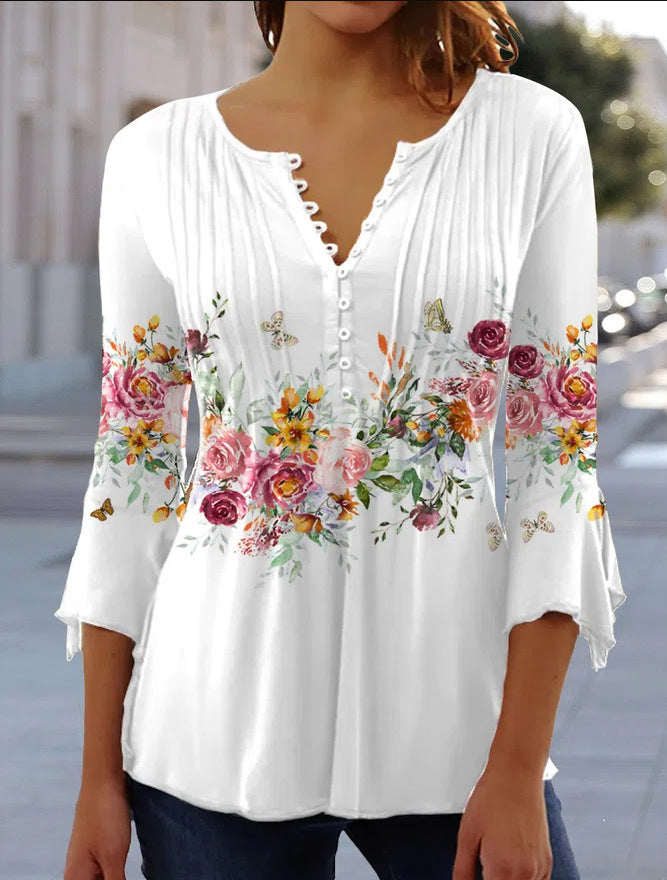 👕🥰[S-5XL] Modna ženska majica s V-izrezom