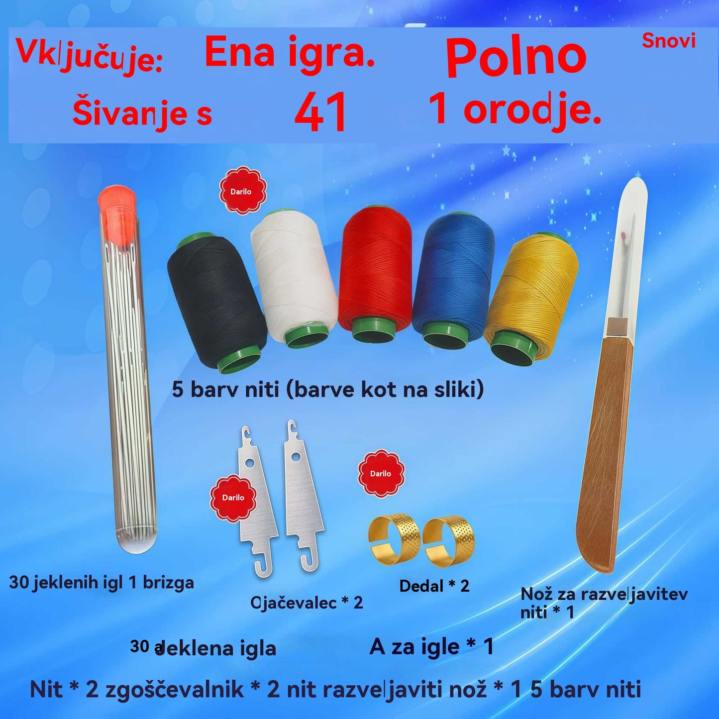 🧵🧰 Popoln komplet za šivanje 41 v 1 – praktičen, vzdržljiv in enostaven za uporabo doma ✂️
