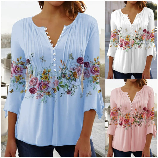 👕🥰[S-5XL] Modna ženska majica s V-izrezom