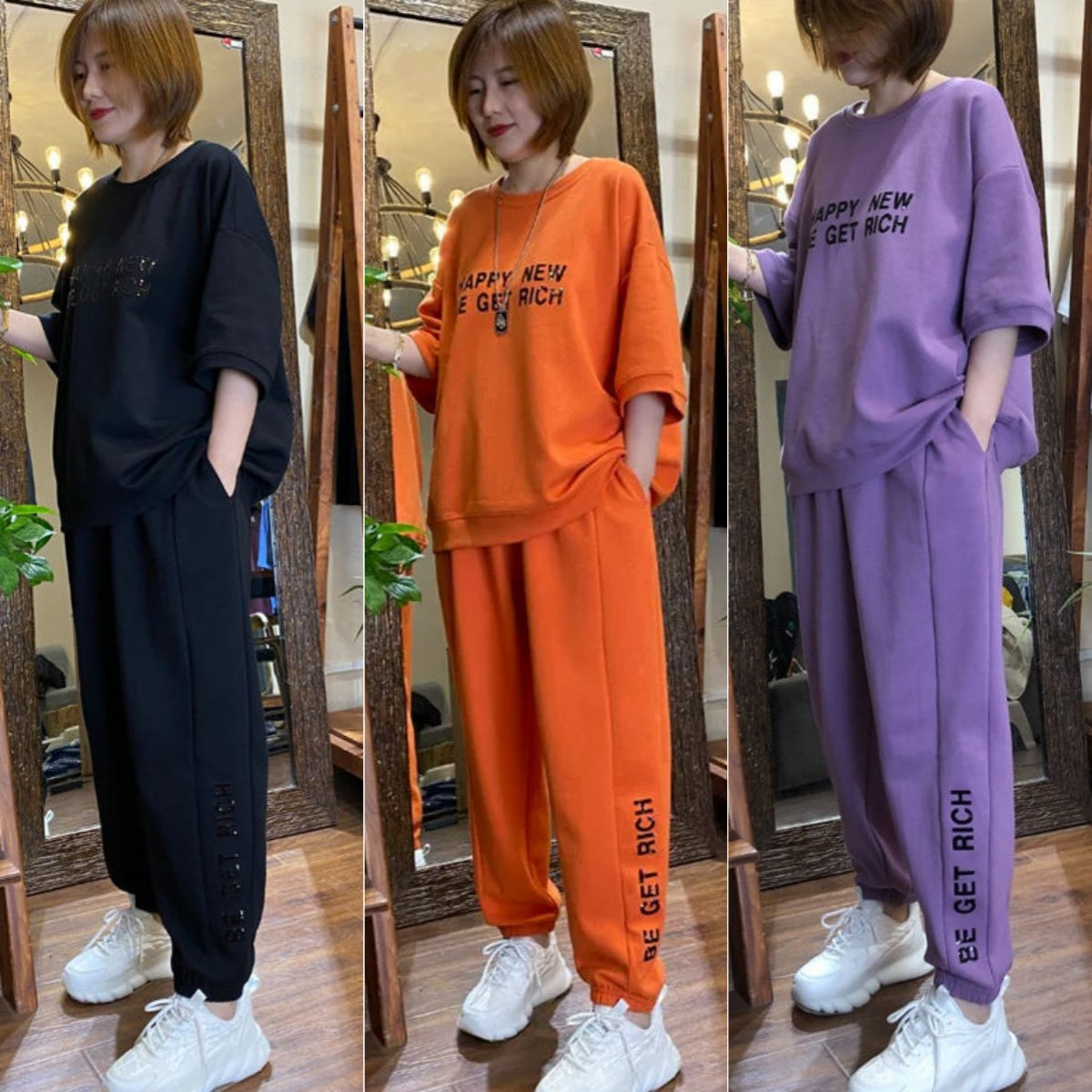 🌹🔥【M-4XL】【Topy + spodnie】Nowy zestaw odzieży sportowej i codziennej dla kobiet 2025