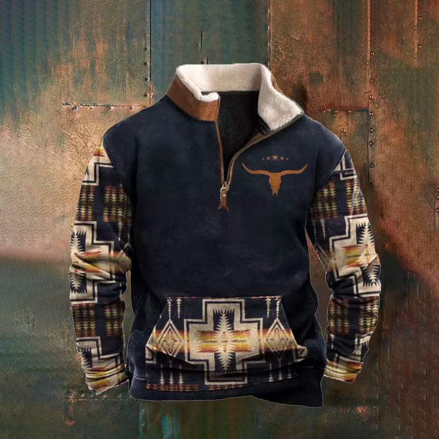 👕【S-4XL】2025 Jesienno-zimowy męski modny, ciepły sweter z długim rękawem i nadrukiem 3D