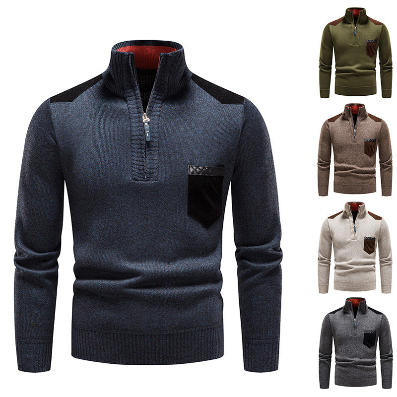 ❤️‍🔥【M-3XL】Męski sweter na co dzień, jesień/zima, zapinany na zamek