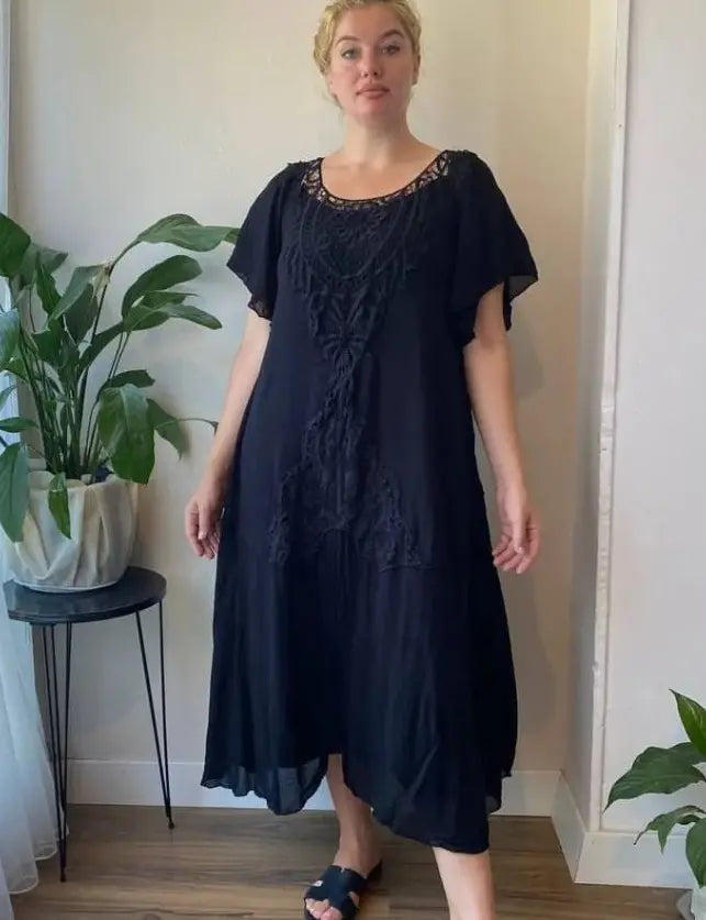 👗2025 Nouă rochie de damă largi din dantelă mărime mare 