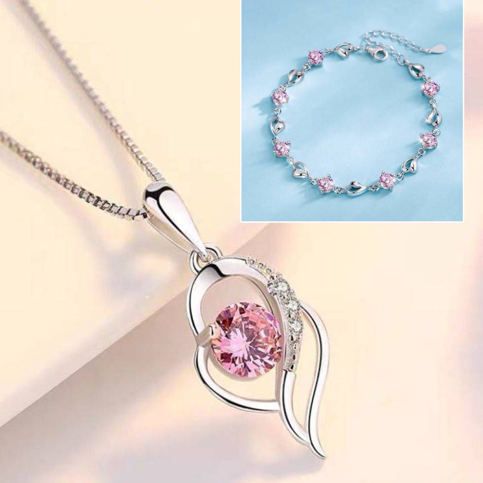 ✨💎💎Комплект гривна + колие „Сърцето на океана“