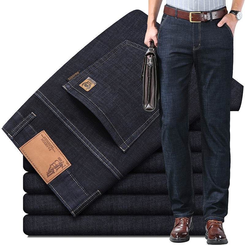 ✨👖 【Biznesowe męskie spodnie – bestseller】Proste, luźne i uniwersalne jeansy męskie w dużych rozmiarach