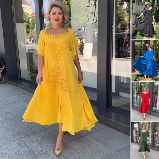 👗2025 Nouă rochie de damă largi din dantelă mărime mare 