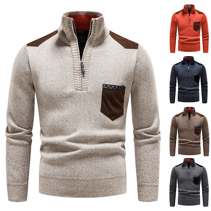 ❤️‍🔥【M-3XL】Męski sweter na co dzień, jesień/zima, zapinany na zamek