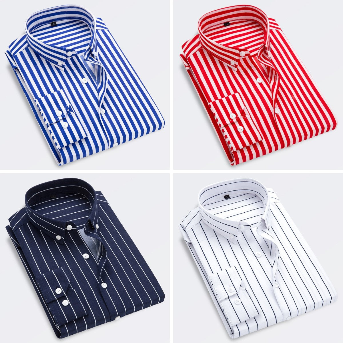 🔥👕【M-5XL】Męska biznesowa koszula w paski z długim rękawem 2025