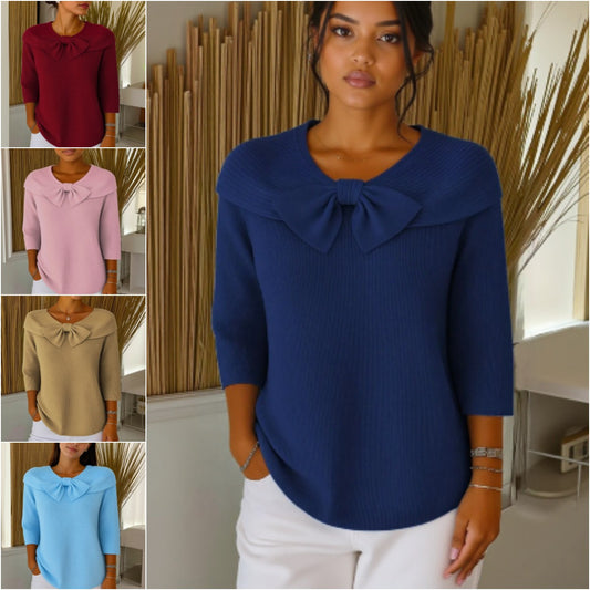 🔥🌈【Najprodavaniji artikl】【S-5XL】Nova elegantna ženska majica dugih rukava, tanka pletena baza
