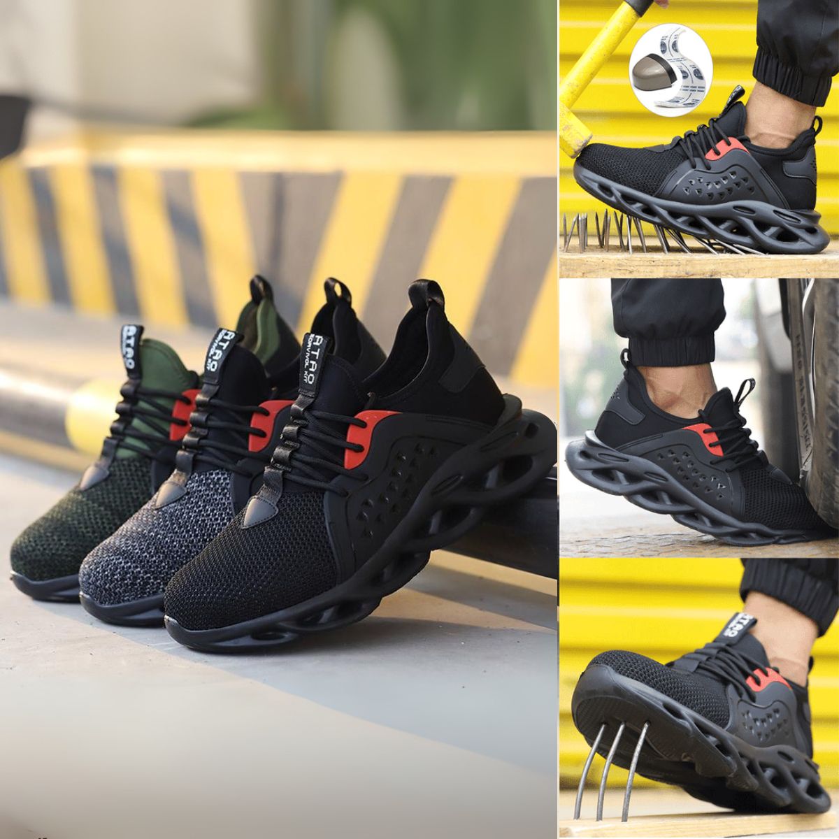 Descuento en producto nuevo 💥 Zapatos de trabajo para hombre 39-48 ✅ transpirables y resistentes a los golpes ✅ resistentes a los pinchazos ✅ antideslizantes ✅ cómodos