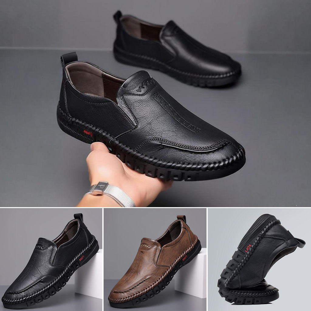 🏆👞【39-44】2025 pantofi sport casual pentru bărbați, din piele naturală, cu talpă moale, antiderapantă, respirabilă