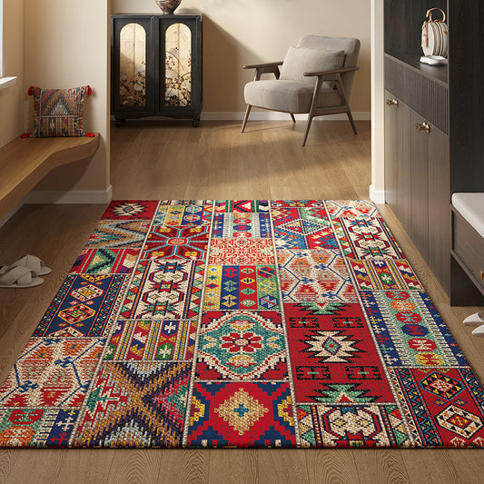 🔥✨【80*120 cm】Otirač za ulaz u perzijskom stilu, neklizajući i otporan na prašinu, kristalni baršun.