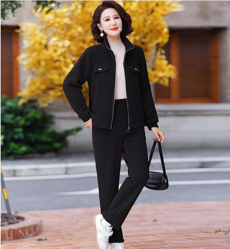 🔴【Popusti na nove proizvode】💥【M-4XL】Žensko odijelo od debljeg baršuna (jakna + hlače)