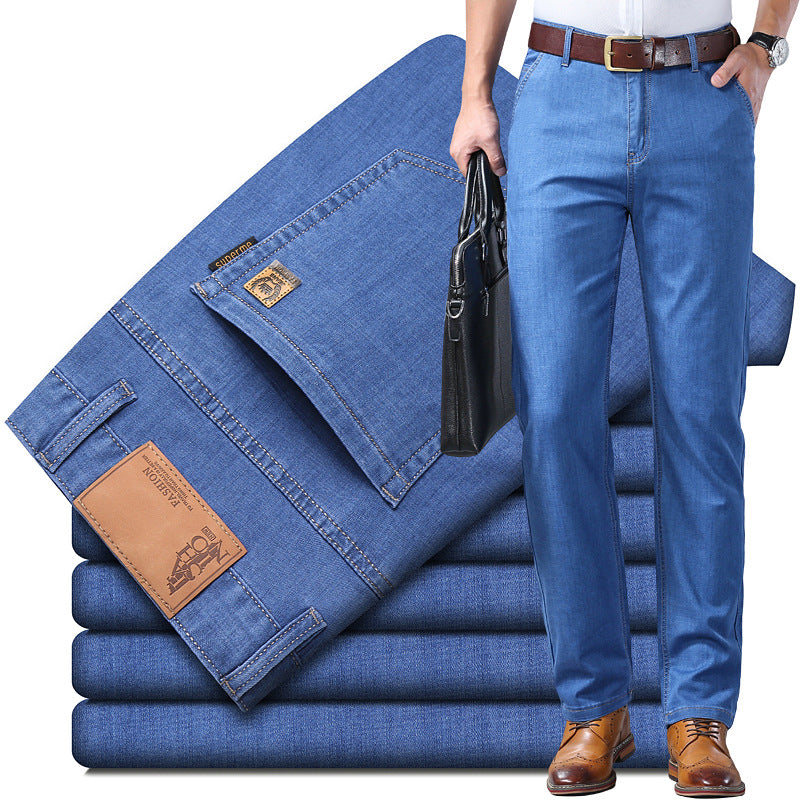 ✨👖 【Biznesowe męskie spodnie – bestseller】Proste, luźne i uniwersalne jeansy męskie w dużych rozmiarach