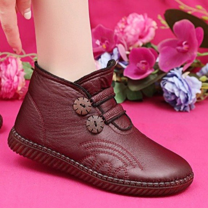 💥【35-40】Ženske ručno rađene kožne, pamučne, neklizajuće cipele za jesen i zimu