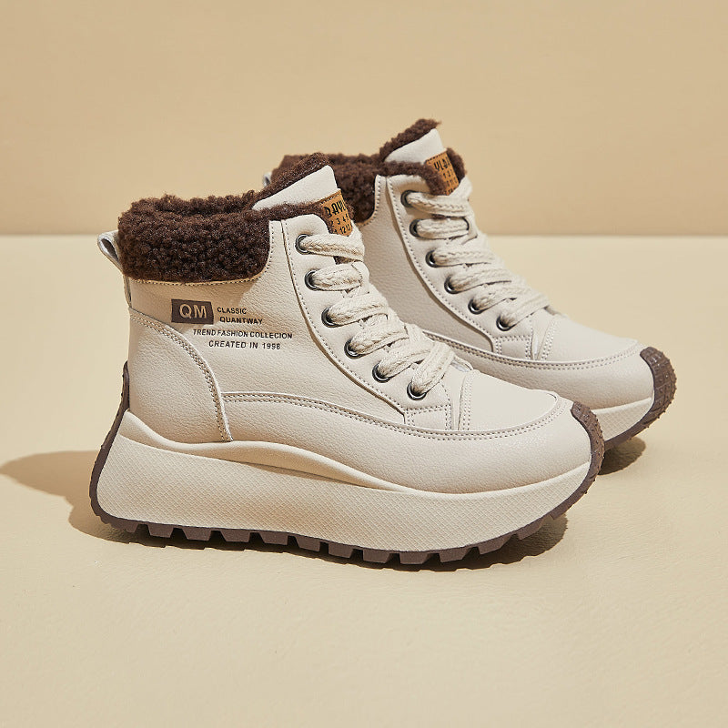 🔥[35-40]🥰Damskie buty do sportów zimowych – wysokie, futrzane i ciepłe, z grubą, antypoślizgową podeszwą