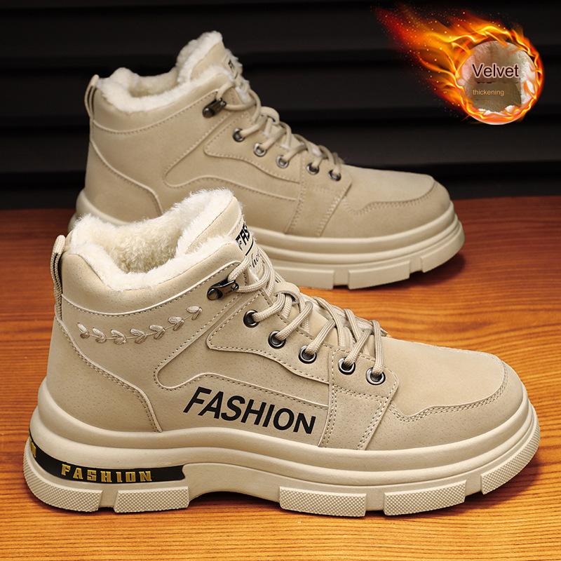 🔥🔥👞【39－44】2025 nowe męskie zimowe, pogrubione, aksamitne, ciepłe buty Martin