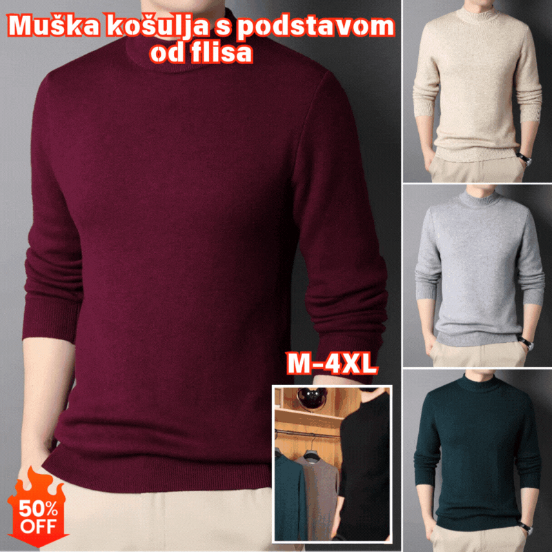 🔥【Kupite 1, dobijte 1 gratis】【M-4XL】Muška košulja s kašmirskim ovratnikom✅ Mekana i ugodna za kožu✅ Moderna i lako se kombinira
