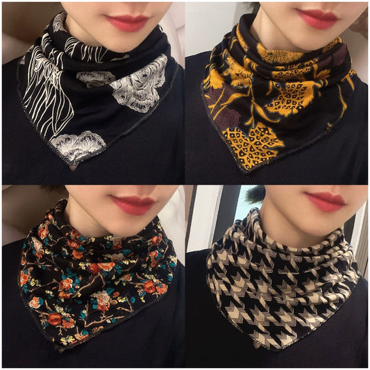 🔥Jesenski i zimski modni komadi [4 komada] Modni svileni topli trokutasti šal