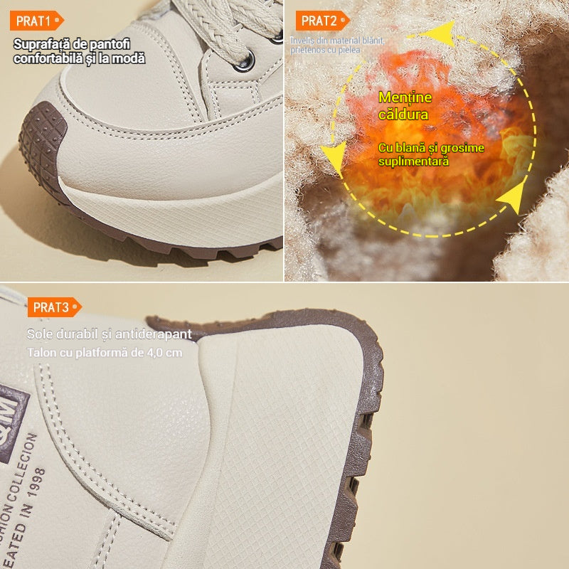 🔥[35-40]🥰Damskie buty do sportów zimowych – wysokie, futrzane i ciepłe, z grubą, antypoślizgową podeszwą