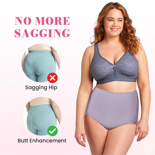 【Kup 8 i otrzymaj 8 gratis】Damska bielizna plus size, wodoodporna, antybakteryjna, z wysokim stanem
