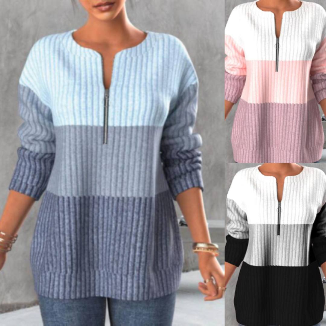 💟【Popust -46% 🔥🔥】【S-5XL】Novi zimski puloverji, barvno usklajen dizajn, topli in modni