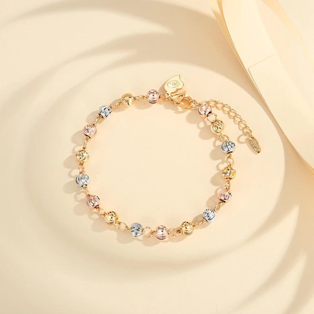 ✨Brățară ochi de pisică din aur roz