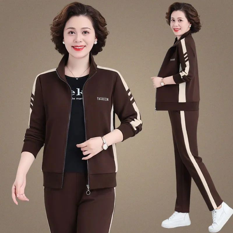 🔥【50% popust】🔥【M-5XL】【Jakna + hlače】😍 Nov spomladanski komplet športnih oblačil za prosti čas, plus velikosti