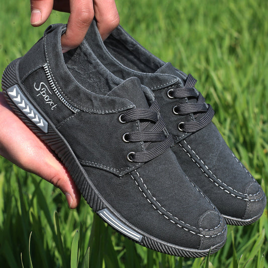 【38-46】Pantofi de pânză pentru bărbați noi, talpă moale, lejer, respirabil, cu slip-on
