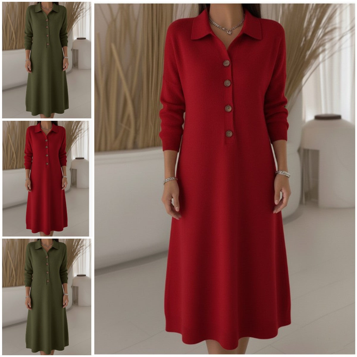 🔥✨ 【S-3XL】👗 Nova modna pletena obleka 2025