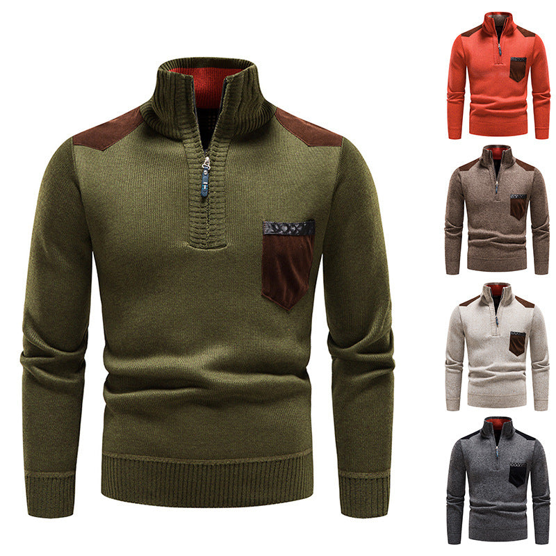 ❤️‍🔥【M-3XL】Męski sweter na co dzień, jesień/zima, zapinany na zamek
