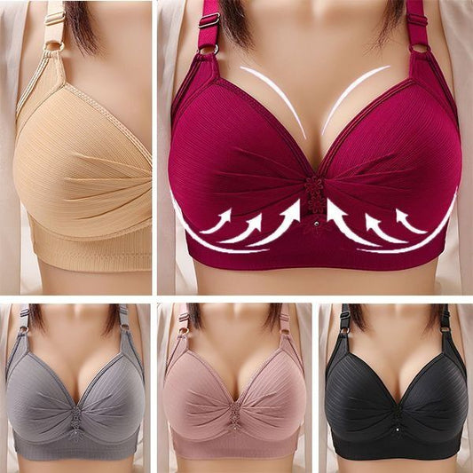 🔥【Cumpără 1 primești 1 gratis】🔥【40kg-120kg】🥰🥰🥰【M-6XL】Sutien confortabil pentru lenjerie de corp de mărime mare