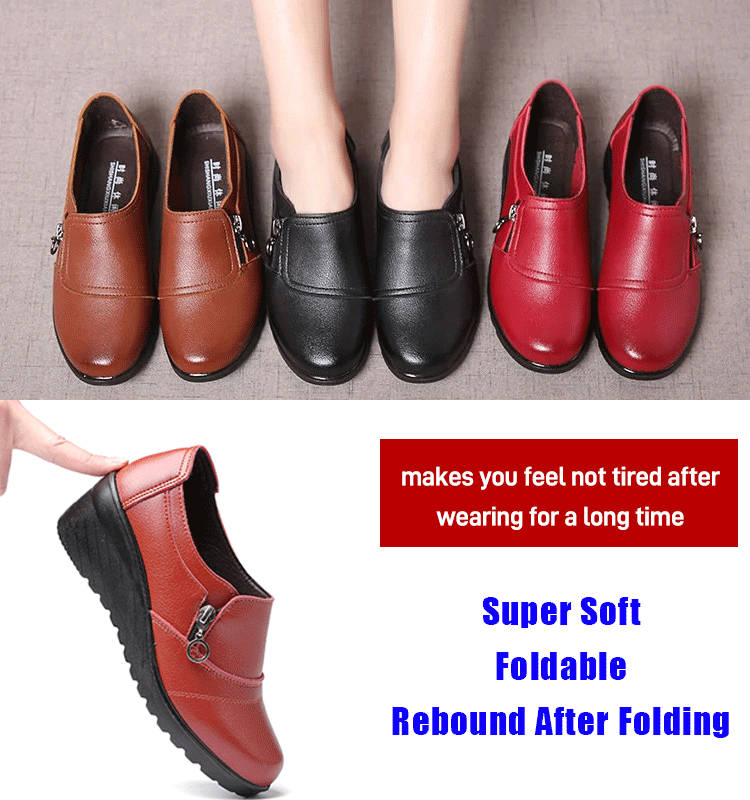 Ultra-komfortowe skórzane buty, miękkie podeszwy, antypoślizgowe i odporne na zużycie, długie noszenie bez zmęczenia, zapewnienie jakości