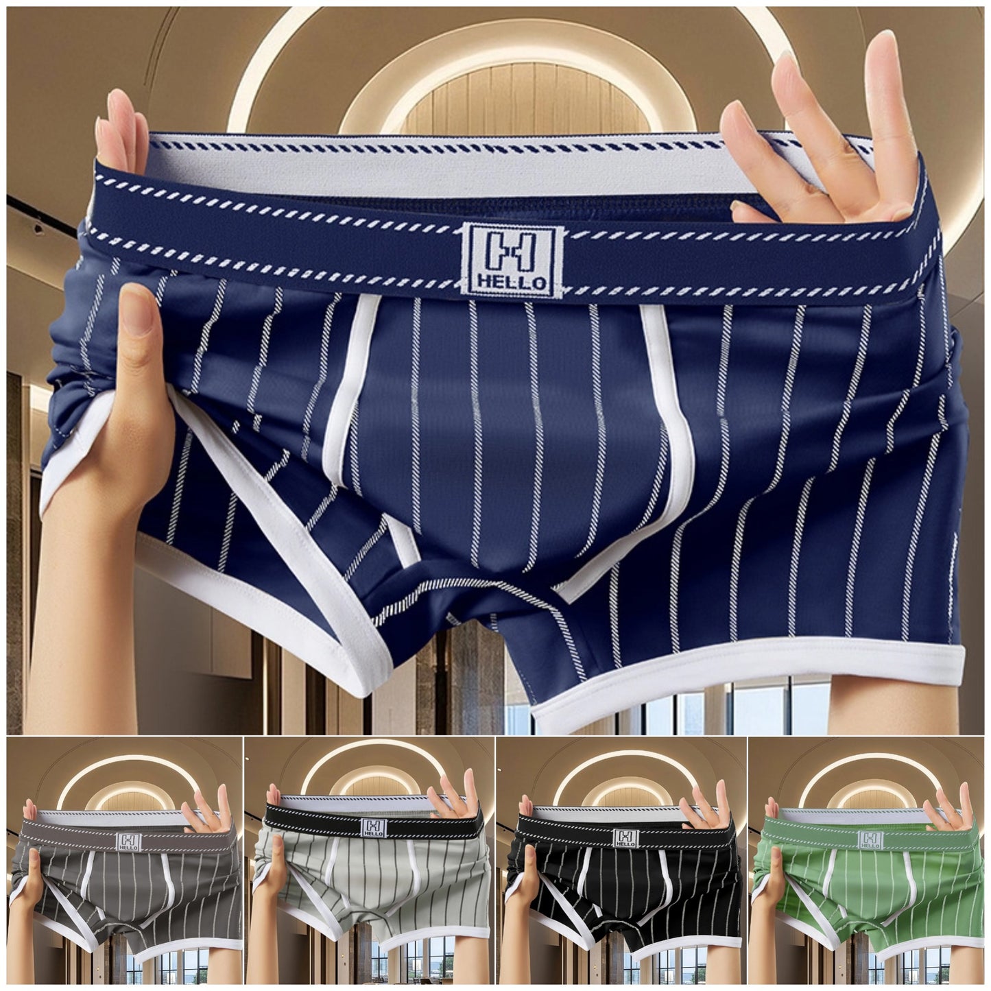 🔥🩳 [Kup 3, otrzymaj 2 gratis] 【L-4XL】 Męskie bokserki bawełniane antybakteryjne na nogi