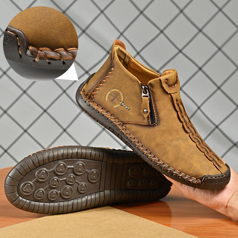 🥾Nove zimske čizme za muškarce za zimu 2025. s unutarnjom krznenom podstavom i patentnim zatvaračem - tople, udobne i elegantne za zimske dane!