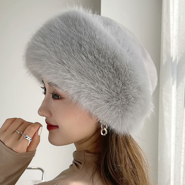 🔥  【Gorąca wyprzedaż】Zimowy nowy beret ze sztucznego futra lisa na rok 2025