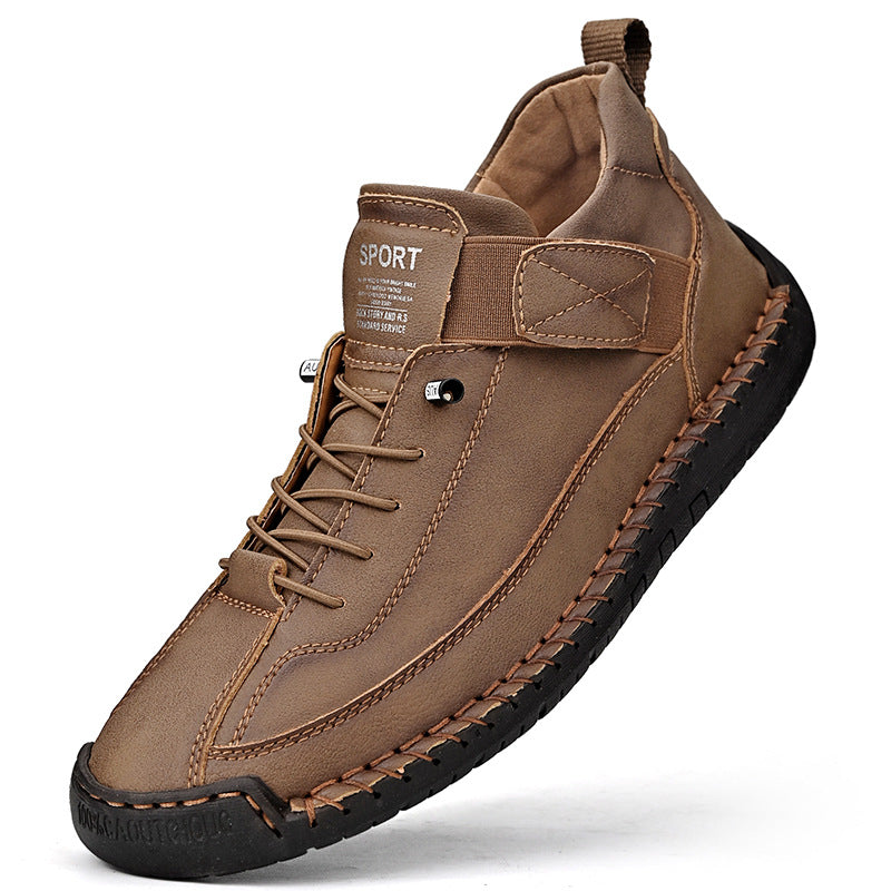 【38-48】Casual obuwie męskie na co dzień, robocze, outdoorowe, szyte buty-3865760