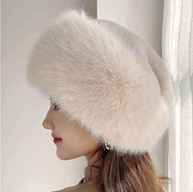 🔥  【Gorąca wyprzedaż】Zimowy nowy beret ze sztucznego futra lisa na rok 2025